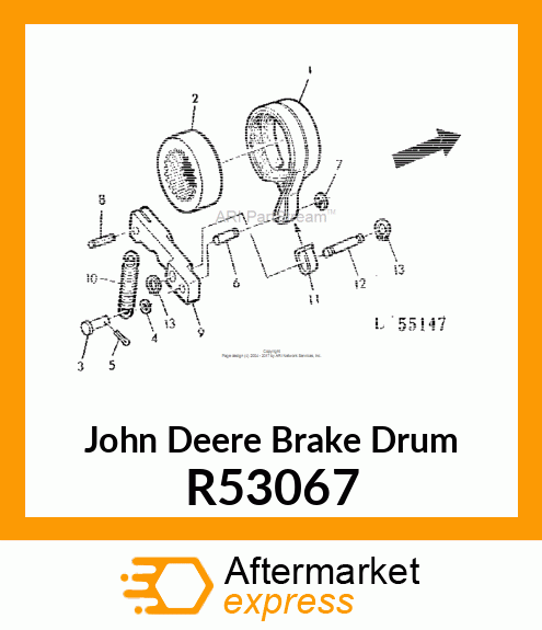 DRUM,BRAKE R53067