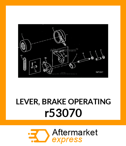 LEVER, BRAKE OPERATING r53070