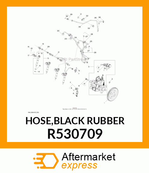 HOSE,BLACK RUBBER R530709