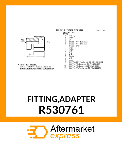 FITTING,ADAPTER R530761