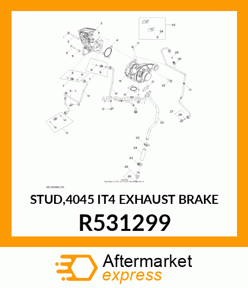 STUD,4045 IT4 EXHAUST BRAKE R531299