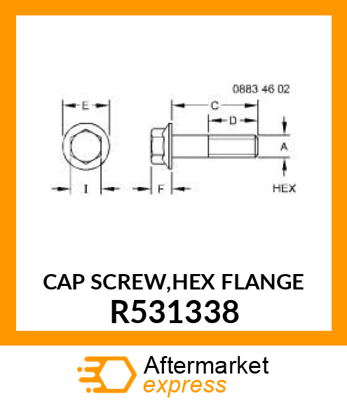 CAP SCREW,HEX FLANGE R531338