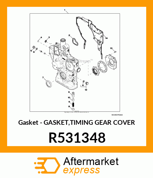 Gasket - GASKET,TIMING GEAR COVER R531348