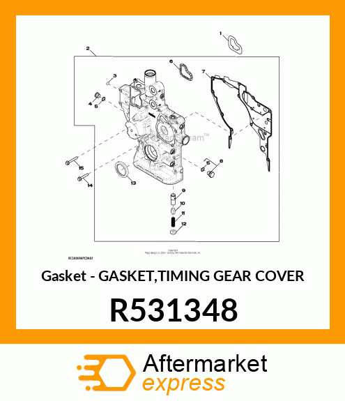 Gasket - GASKET,TIMING GEAR COVER R531348