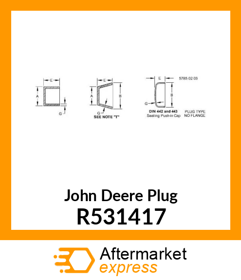 PLUG,FREEZE PLUG R531417