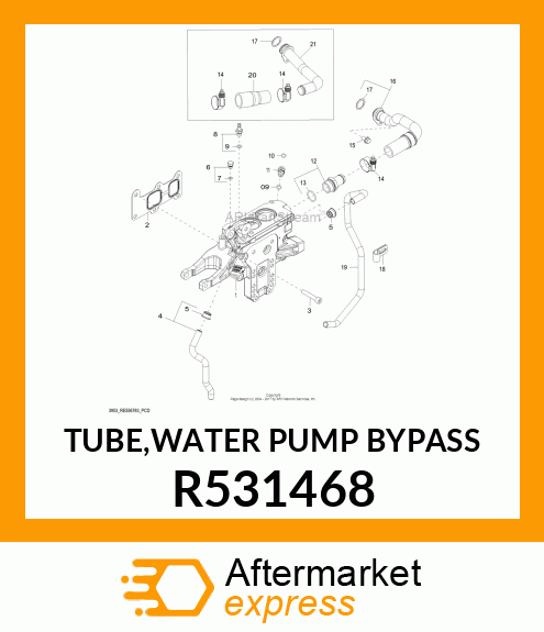 TUBE,WATER PUMP BYPASS R531468