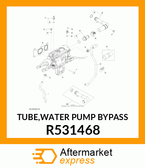 TUBE,WATER PUMP BYPASS R531468