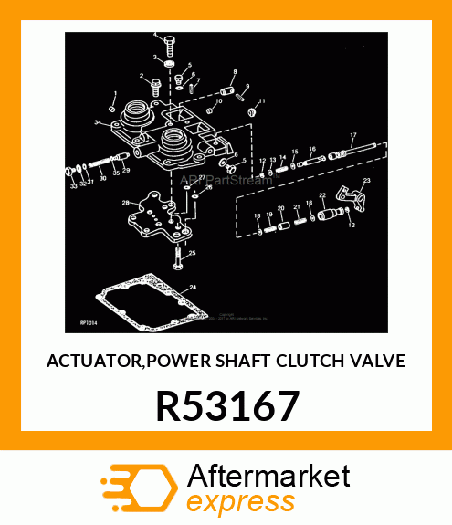 ACTUATOR,POWER SHAFT CLUTCH VALVE R53167