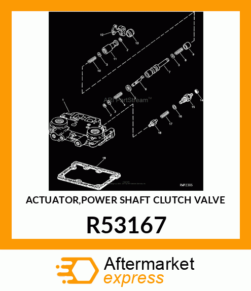 ACTUATOR,POWER SHAFT CLUTCH VALVE R53167