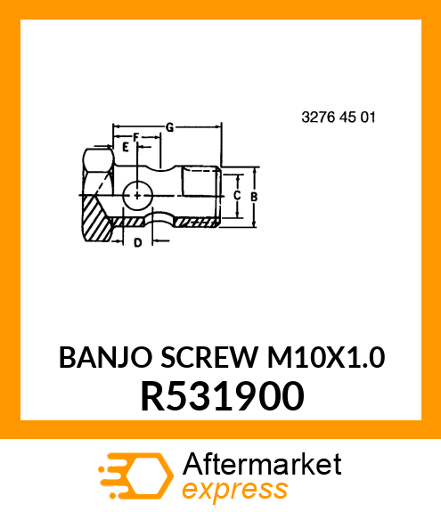 BANJO SCREW M10X1.0 R531900