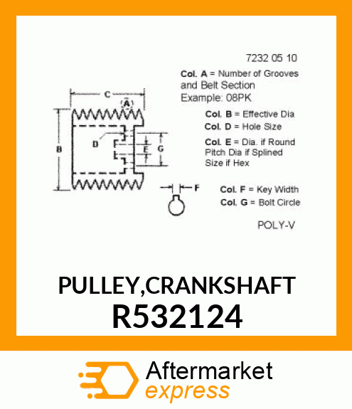 PULLEY,CRANKSHAFT R532124