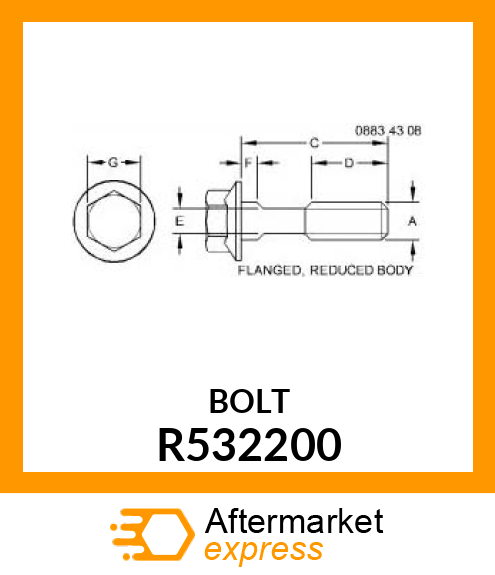 BOLT,SCREW, SPECIAL CAP R532200