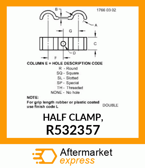 HALF CLAMP, R532357