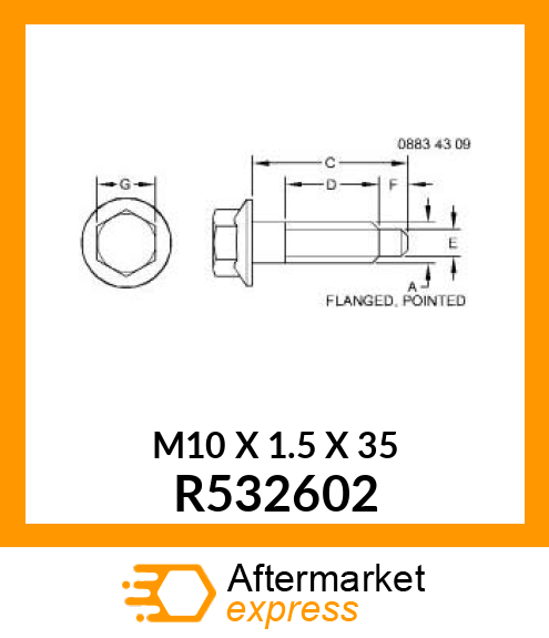 M10 X 1.5 X 35 R532602