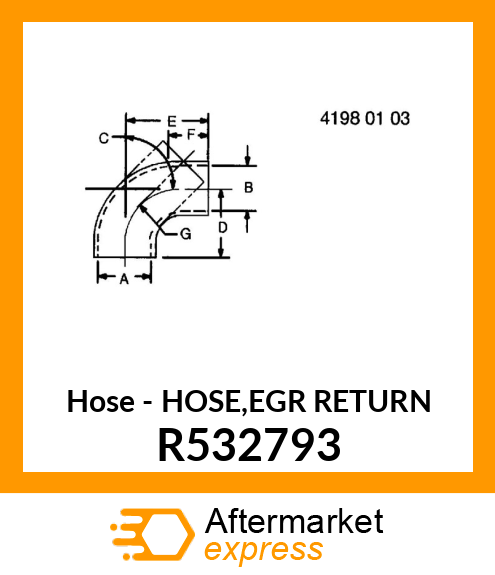 HOSE, EGR RETURN R532793