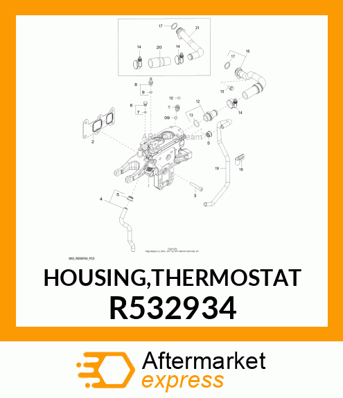 HOUSING, THERMOSTAT, 4045 FT4 R532934