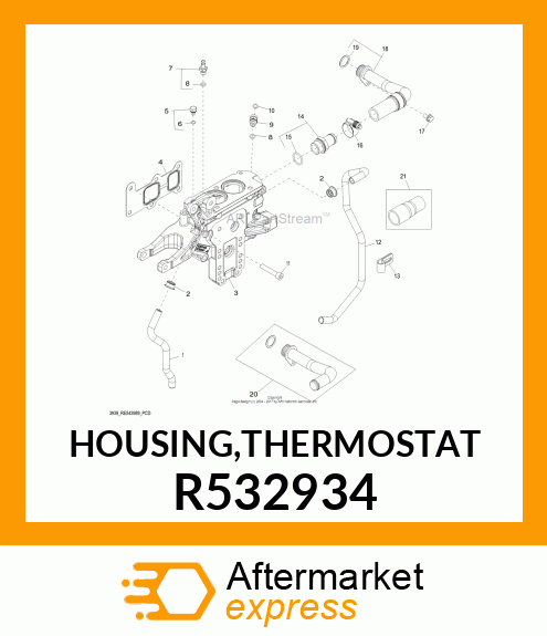 HOUSING, THERMOSTAT, 4045 FT4 R532934