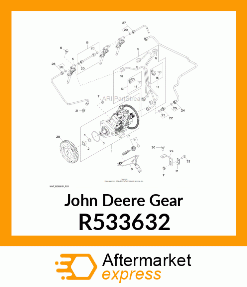 GEAR, FUEL INJECTION PUMP R533632