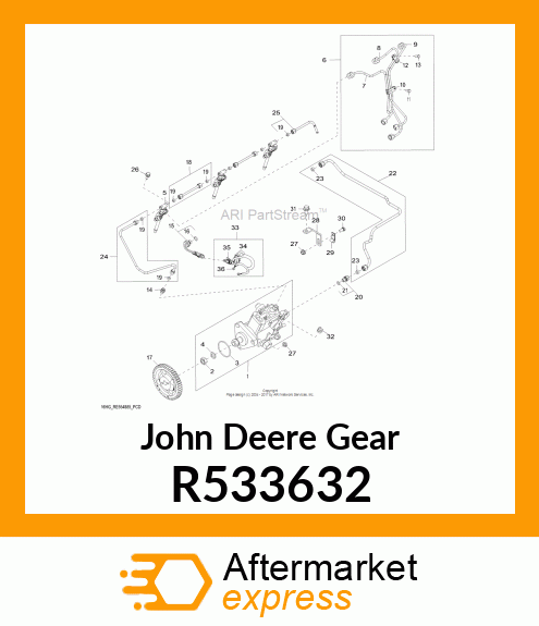 GEAR, FUEL INJECTION PUMP R533632