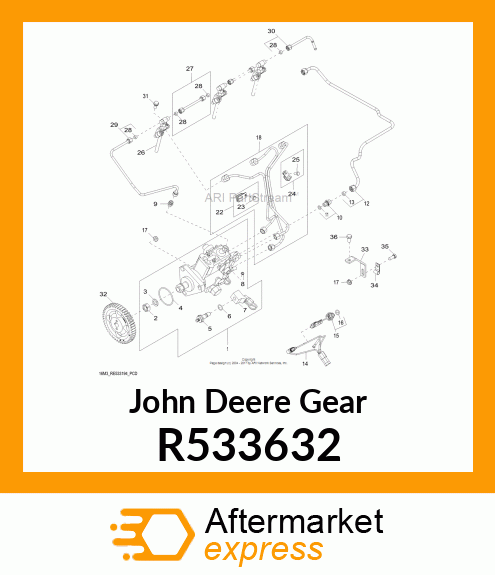 GEAR, FUEL INJECTION PUMP R533632