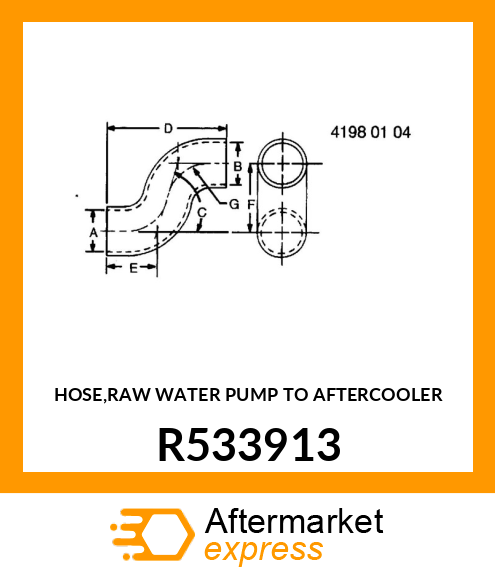 HOSE,RAW WATER PUMP TO AFTERCOOLER R533913