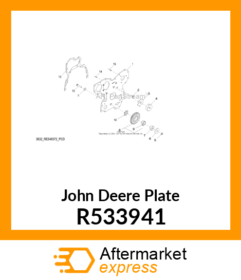 PLATE, CYLINDER BLOCK FRONT R533941