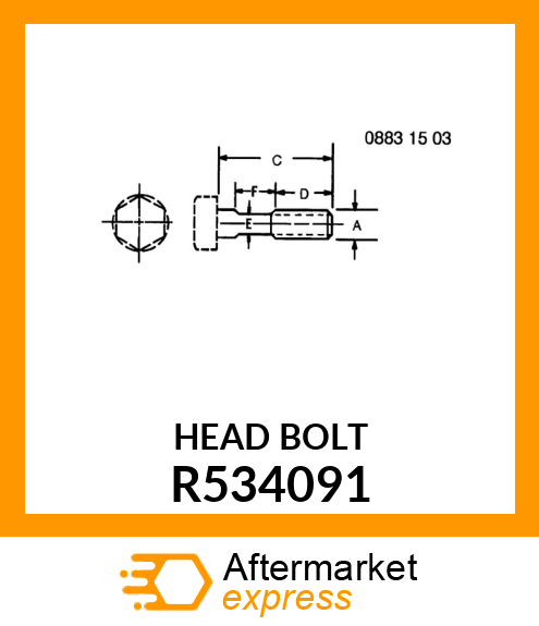 CAP SCREW,CYLINDER HEAD R534091