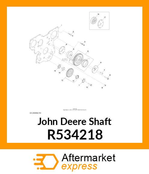 UPPER IDLER GEAR SHAFT R534218