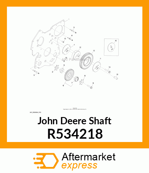 UPPER IDLER GEAR SHAFT R534218