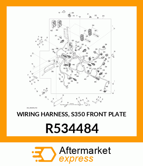 WIRING HARNESS, S350 FRONT PLATE R534484