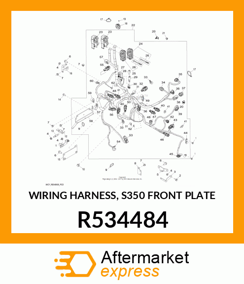 WIRING HARNESS, S350 FRONT PLATE R534484