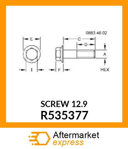 SCREW,HEX FLANGE R535377