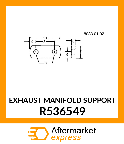 EXHAUST MANIFOLD SUPPORT R536549