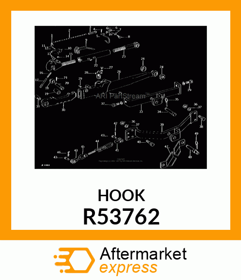 HOOK,CENTER LINK TRANSPORT R53762