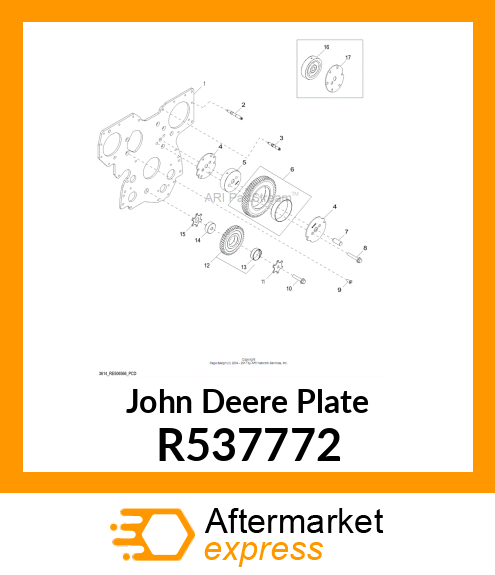 FRONT PLATE, AUX DRIVE R537772