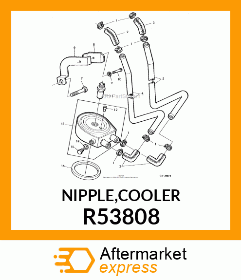 NIPPLE,COOLER R53808