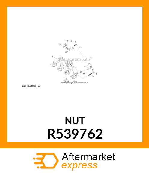 FLANGE NUT, HEX FLANGE M10X1.5 R539762