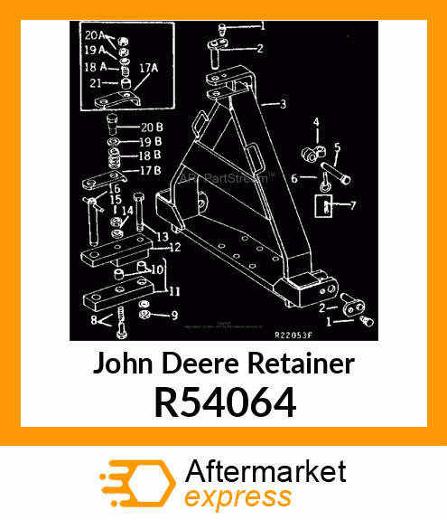 RETAINER,DRAWBAR PIN R54064