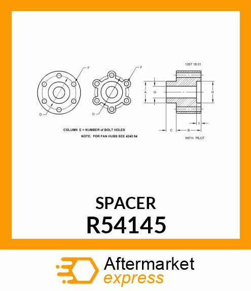 SPACER,FAN R54145