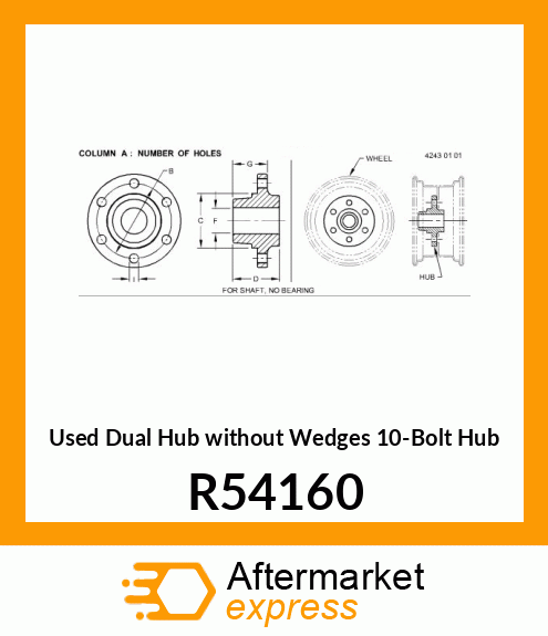 HUB, DRIVE WHEEL R54160