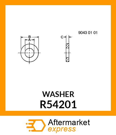 WASHER,RUBBER R54201