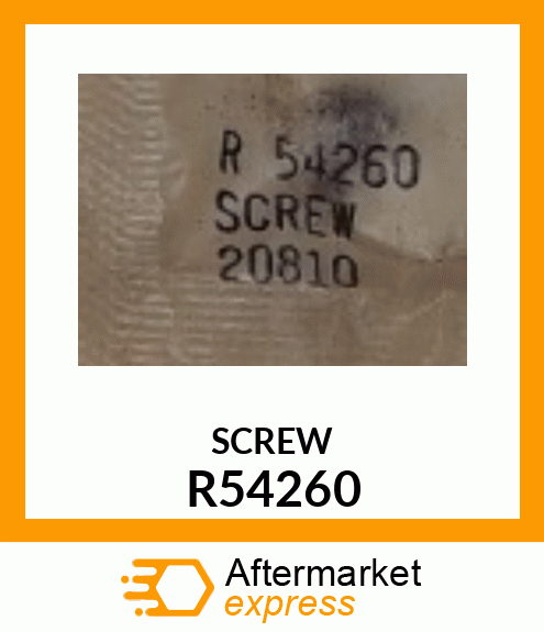 SCREW,OVAL HEAD MACHINE R54260