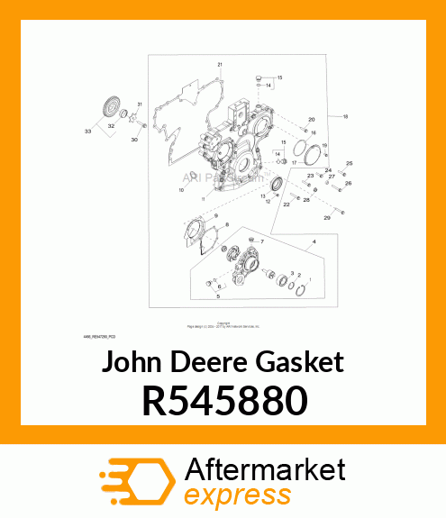 GASKET, TIMING GEAR COVER R545880