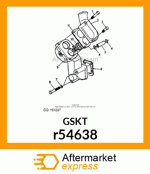 GASKET, THERMOSTAT COVER r54638