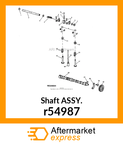 KIT,ROCKER ARM SHAFT,4 CYL r54987