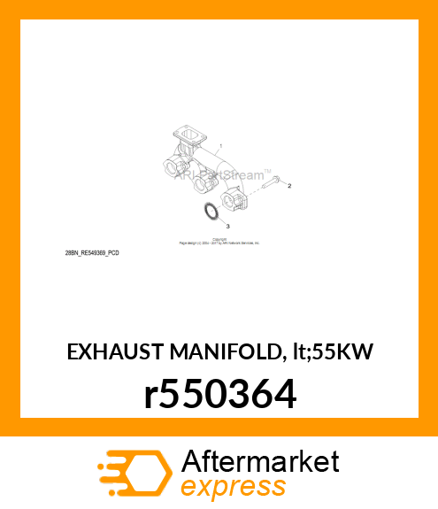 EXHAUST MANIFOLD, lt;55KW r550364