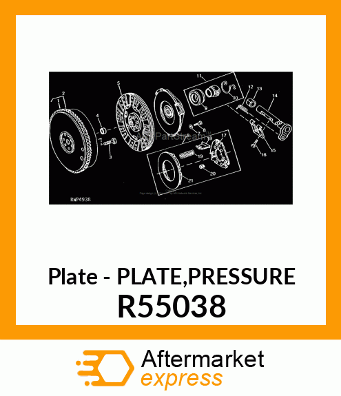 Plate - PLATE,PRESSURE R55038