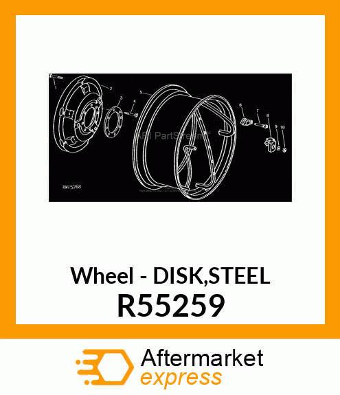 Wheel - DISK,STEEL R55259