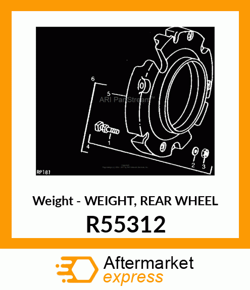 Weight - WEIGHT, REAR WHEEL R55312