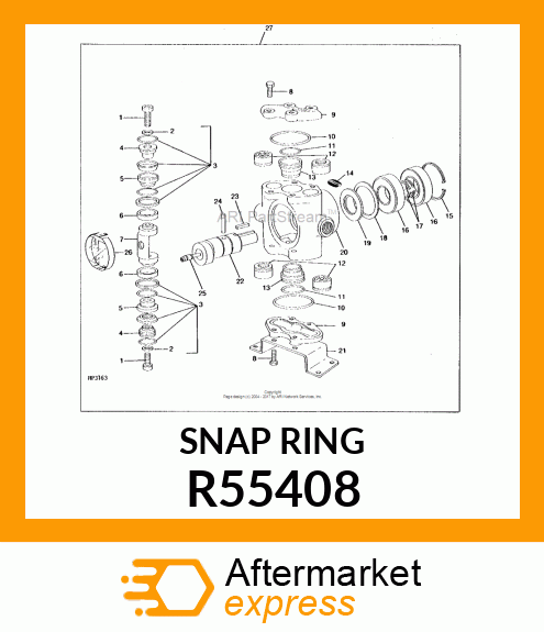 WEAR RING, SNAP RING R55408